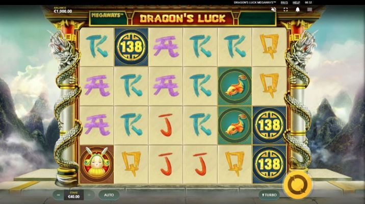 Dragon's Luck Megaways :: Main Game Board