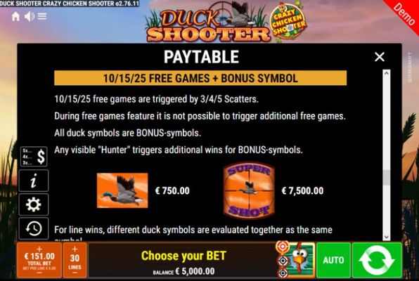 Duck Shooter Crazy Chicken Shooter :: Free Spins Rules