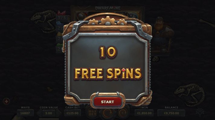 Dwarf Mine :: 10 Free Spins Awarded