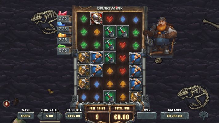 Dwarf Mine :: Free Spins Game Board
