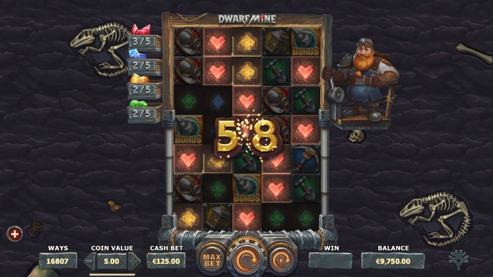 Dwarf Mine :: Multiple winning combinations