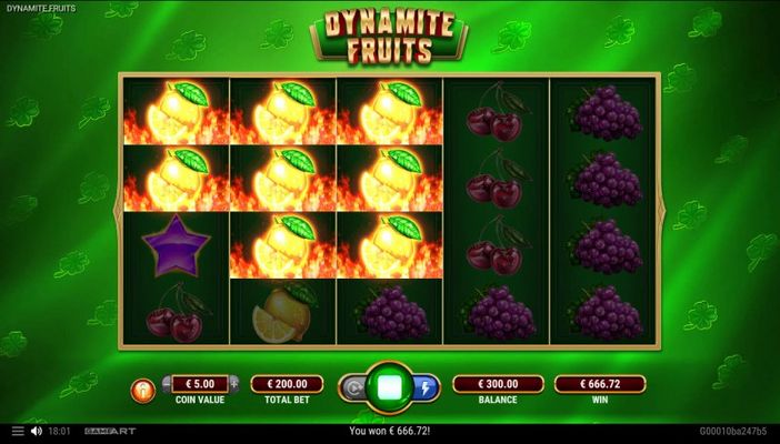 Dynamite Fruits :: Multiple winning paylines