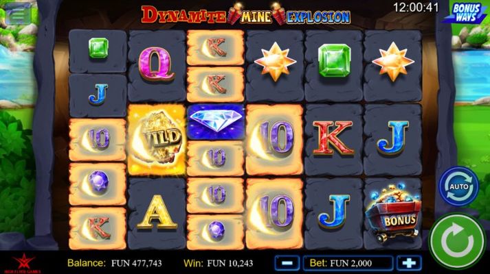 Dynamite Mine Explosion :: Multiple winning combinations lead to a big win