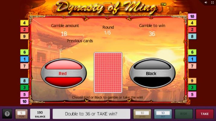 Black or Red Gamble Feature