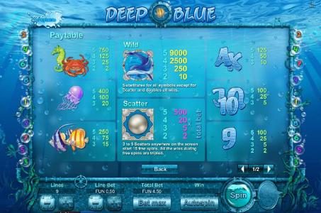 slot game symbols paytable, offering a 9000 coin max payout