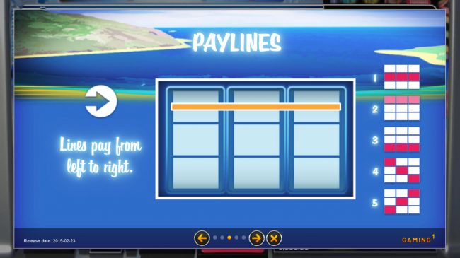 Paylines 1-5