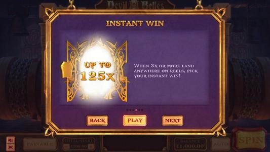 instant win - up to 125x