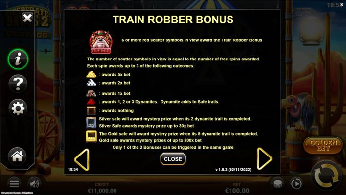 Train Robber Bonus