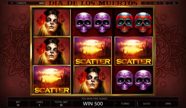 Scatter win triggers the free spins feature