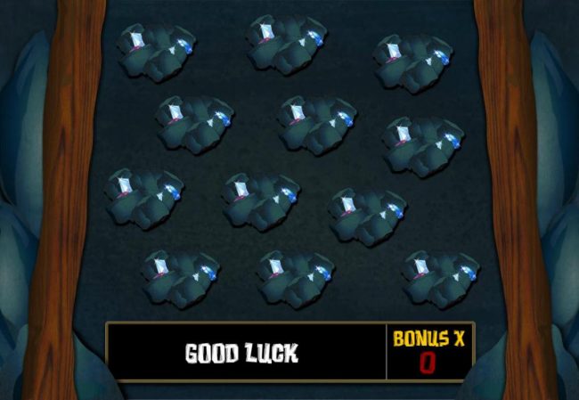 Bonus Game Board - Select rocks to reveal prize multipliers