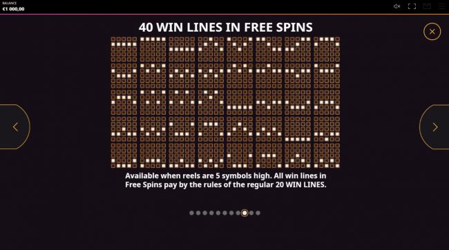 Paylines 1-40