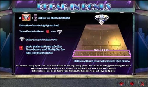 break-in bonus rules