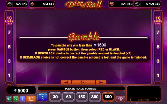 Gamble Feature Rules