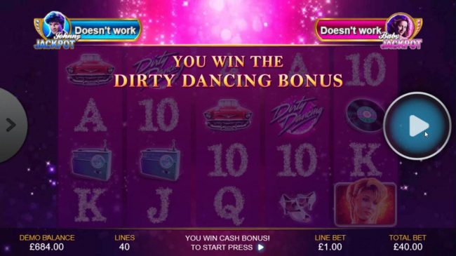 Dirty Dance Bonus triggered.