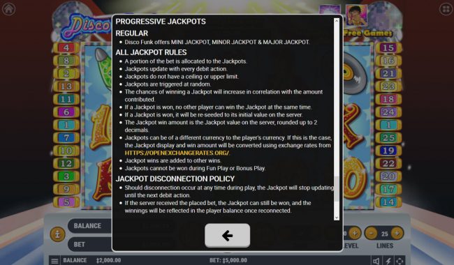 Progressive Jackpot Rules