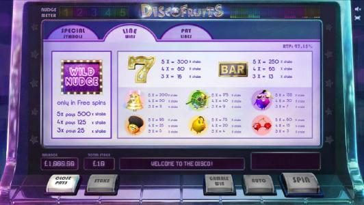 slot game symbols paytable