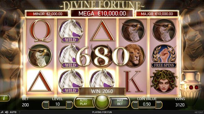 Wild on Wild feature triggers a 680 coin big win.