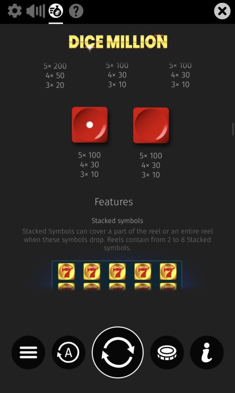 Low Value Symbols Paytable