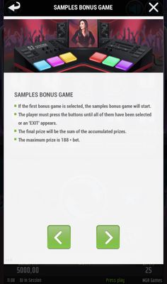 Samples Bonus Game