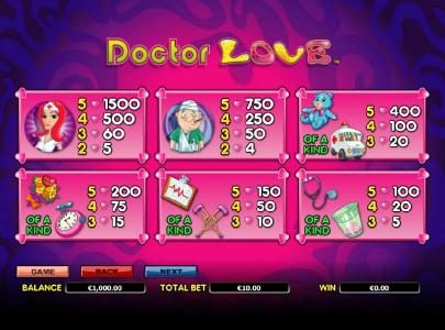 slot game symbols paytable