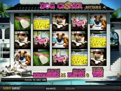 main game board used during the free spins feature