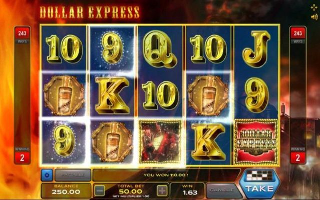 Multiple winning combinations triggers a 110.00 big win!
