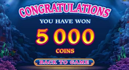 bonus feature pays out 5,000 coins