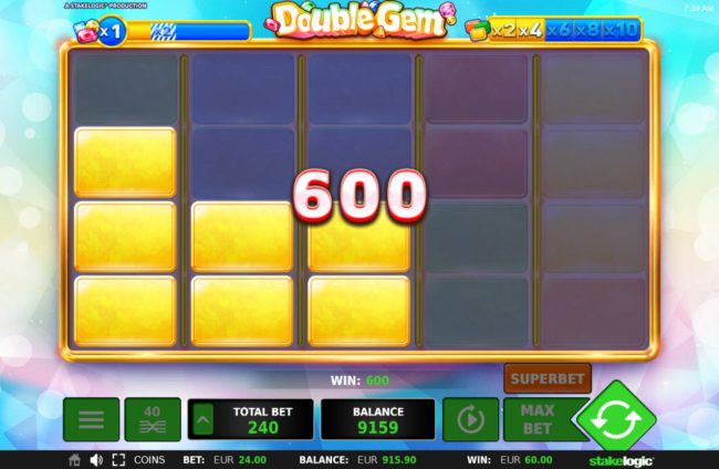 Backgound tiles triggers a big win