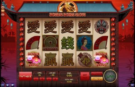 Bonus symbols on 1st and 5th reels triggers free spins feature