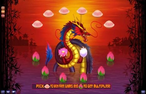 Pick an oyster to win free spins and a lotus flower to get multiplier