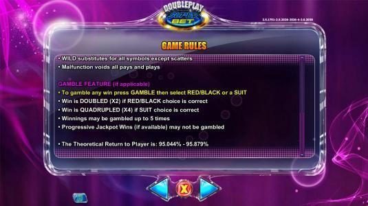 Gamble feature rules