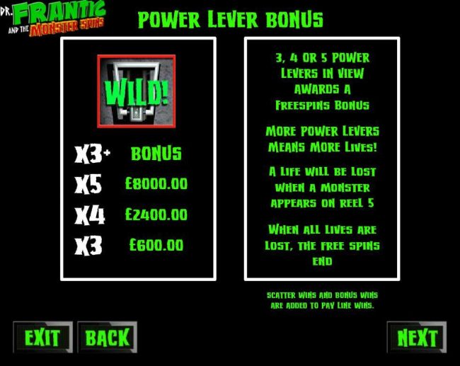 Power Lever Bonus Rules