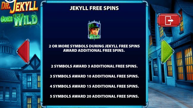 Two or more symbols during Jekyll Free Spins award additional free spins