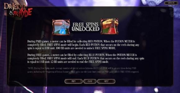 Free Spins Unlocked Feature Rules