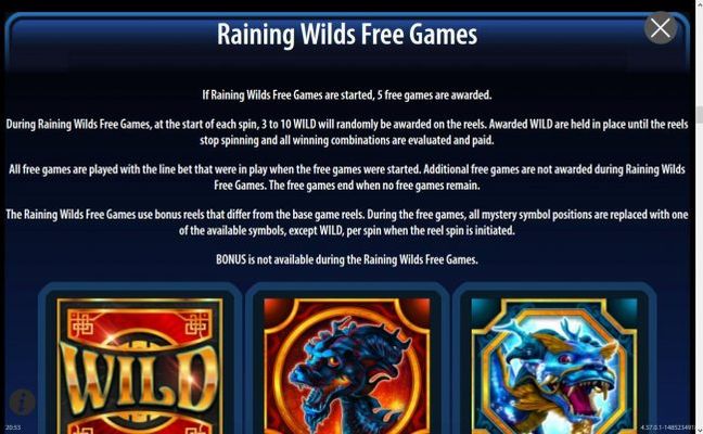Raining Wilds Free Games Rules