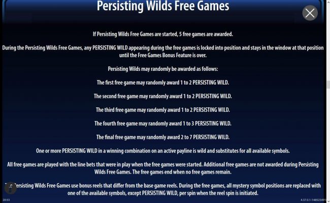 Persisting Wilds Free Games Rules