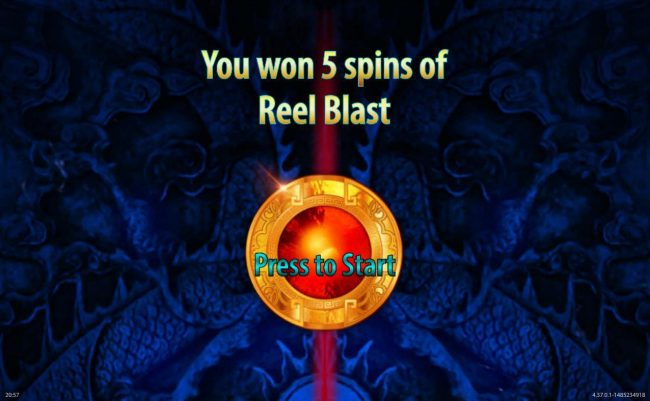 5 Free Spins of Reel Blast awarded.
