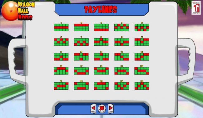 Paylines 1-25