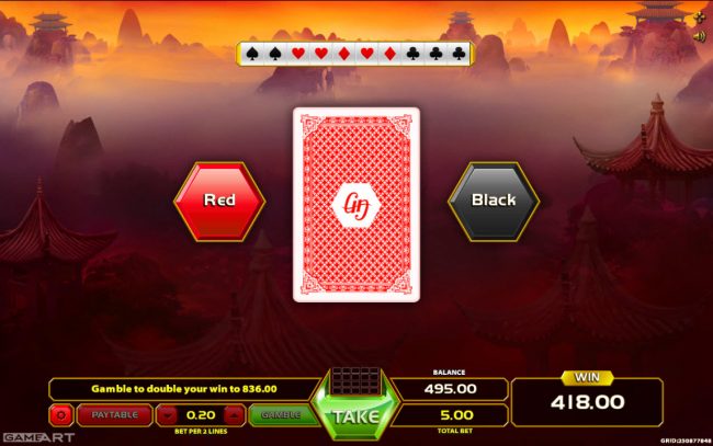 Gamble Feature Game Board