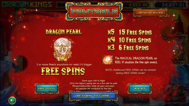 Free Spins Rules