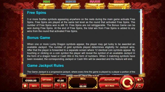Free Spins and Bonus Game Rules