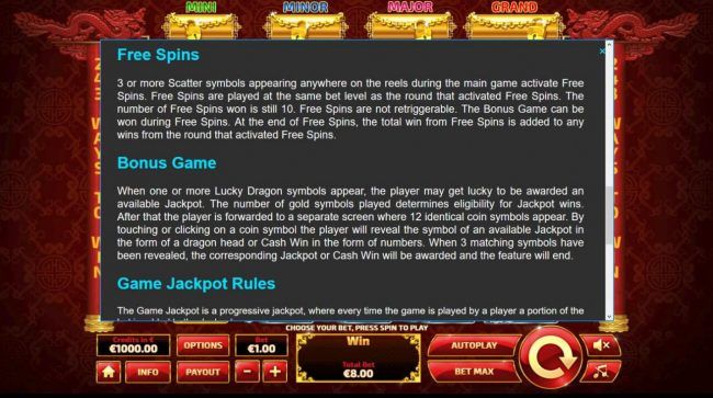Free Spins and Bonus Game Rules