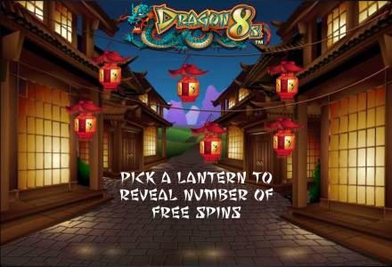 pick a lantern to reveal the number of free spins