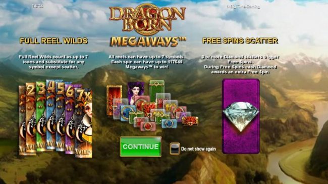 game features include - Full Reel Wilds, Megaways and Free Spins Scatter