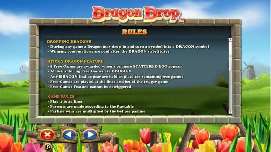 Dropping Dragons and sticky dragon feature rules