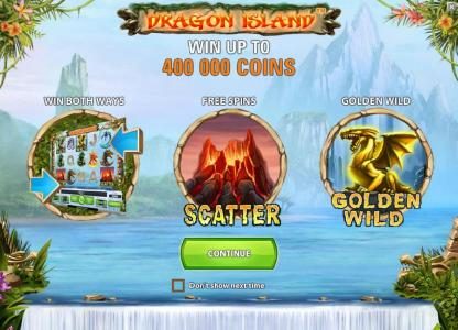 game features - win up to 400000 coins, win both ways, free spins, golden wild