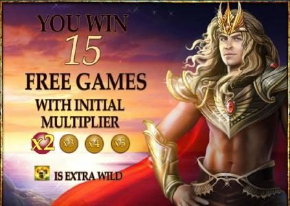 15 free games awarded with 2x multiplier