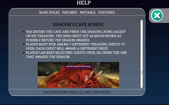 Dragons Cave Bonus Feature Rules