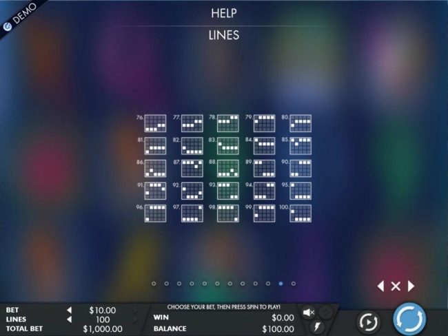 Payline Diagrams 76-100