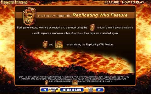 How to play the replicating wild feature